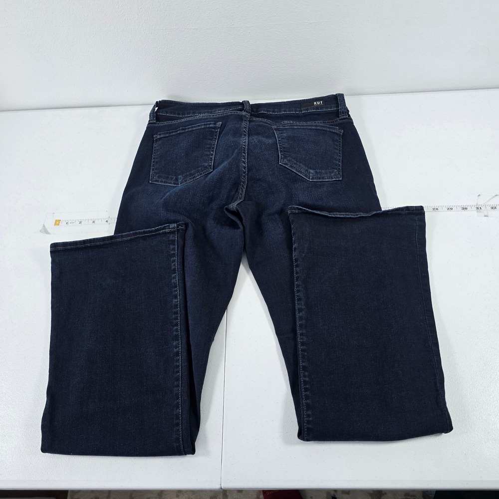 Kut from the Kloth Natalie High Rise Bootcut Jeans Dark Wash Blue Womens 10 - Picture 2 of 9